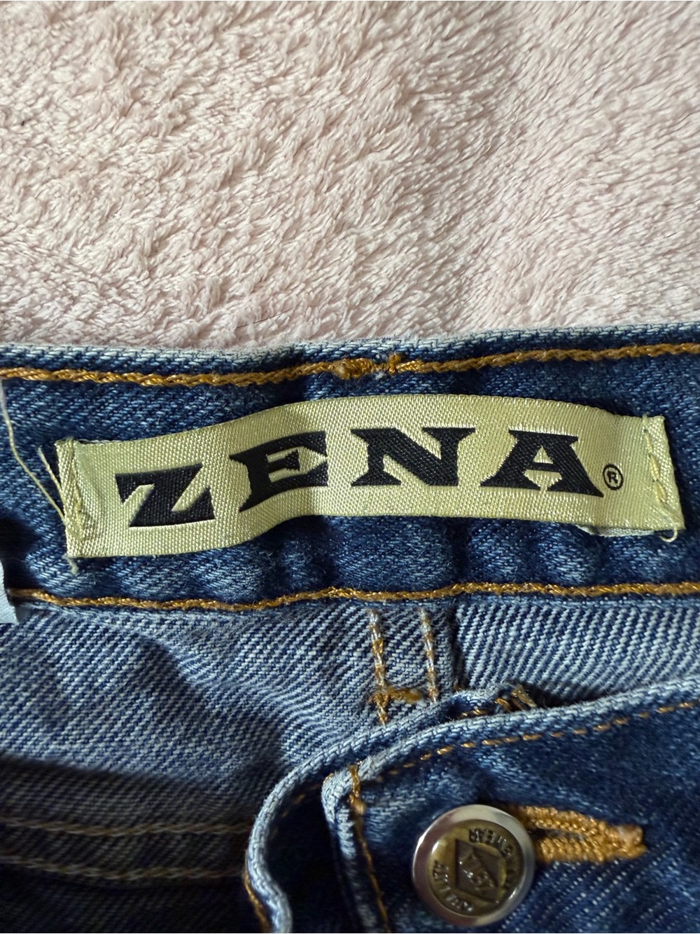 Vintage Zena Made in USA Blue Straight Leg Jeans Size 16W Plus Size